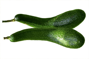 Avocado fruit (Persea americana Mill) white background, Avocado fruit natural herbal medicine