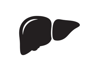 Vector art of human liver icon for medical and health design