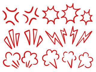 シンプルな怒りマークのセット