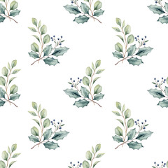 Flower vector seamless pattern illustration floral background