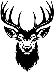 deer head silhouette vector
