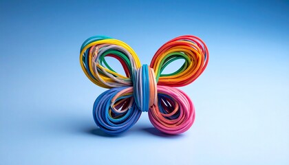 symmetrical loops butterfly vibrant