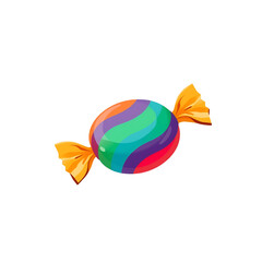 3D Colorful Rainbow Swirl Wrapped Candy Sweet Treat