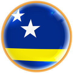 curacao flag of button