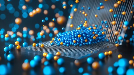 Nanoparticle adsorption a substrate under electron microscopy