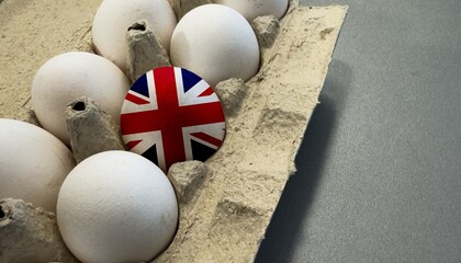  Eggs, one egg with the flag of England