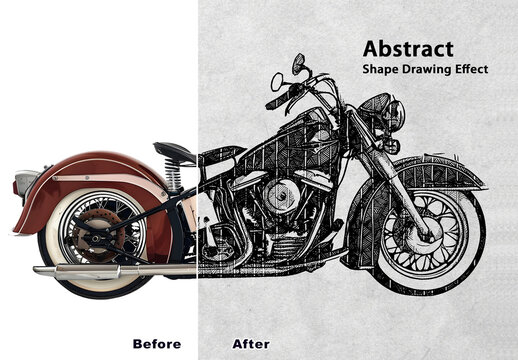 Abstract Art Patterned Illusion Photo Effect Template