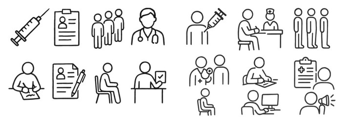 Medical and healthcare icons set