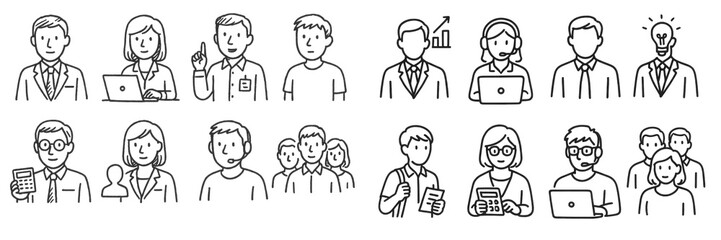 Fototapeta premium Diverse professionals in various occupations