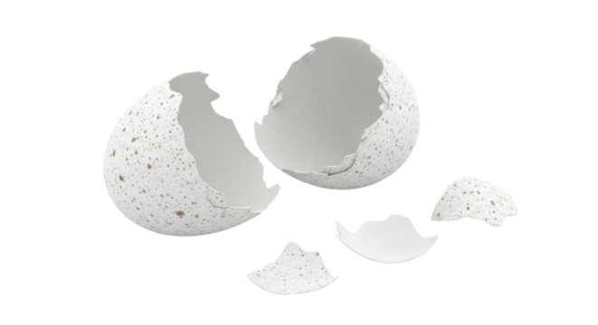 Broken Eggshell, Isolated, Cutout, Transparent PNG