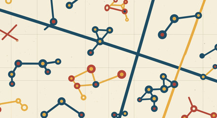 Constellation map Minimalist style Connected dots and lines Celestial navigation abstract
