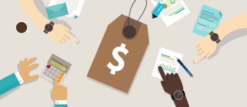 pricing strategy price tag define value counting production cost analysis