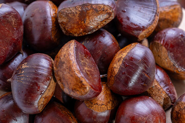 Chestnuts are often harvested in autumn.