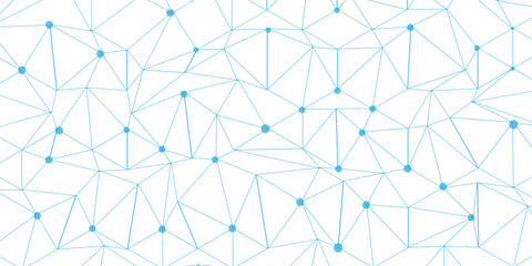 connected dot with blue line .many squares and rectangle shapes .Internet connection network high digital technology with connecting points and dot	