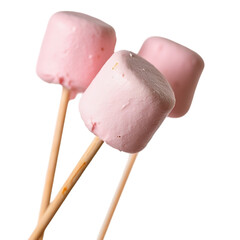Marshmallow Skewers on Transparent Background