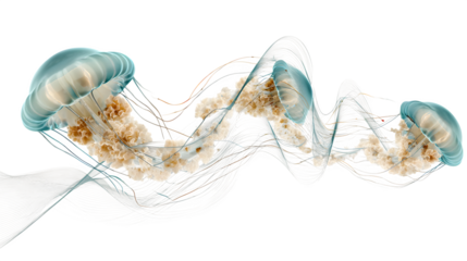 jellyfish on white background