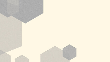 Abstract Minimalist Geometric Hexagon Pattern Background with Soft Gray Tones and Rough Texture