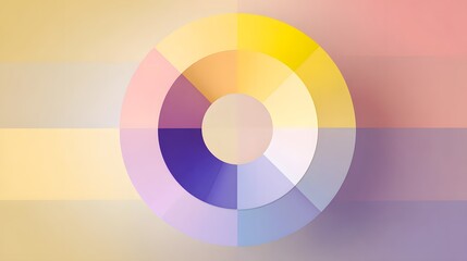 Abstract circular color palette with harmonious gradient background.