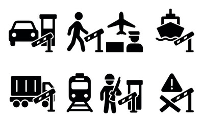 Border Checkpoint Icons