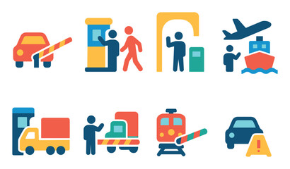 Colorful Checkpoint Icons