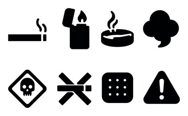 Smoking Hazards Icons