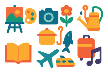 Colorful Hobby Icons