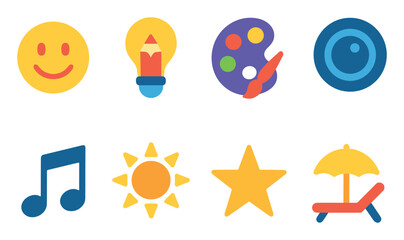 Colorful Hobby Icons