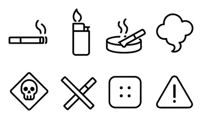Minimalist Smoking Icons
