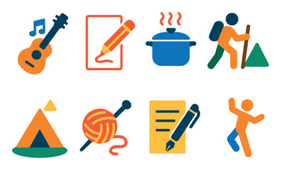 Colorful Hobby Icons