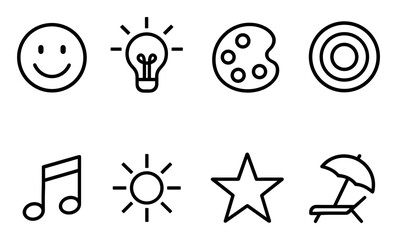 Minimalist Hobby Icons