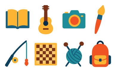 Colorful Hobby Icons Grid