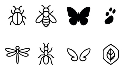 Minimalist Insect Icons