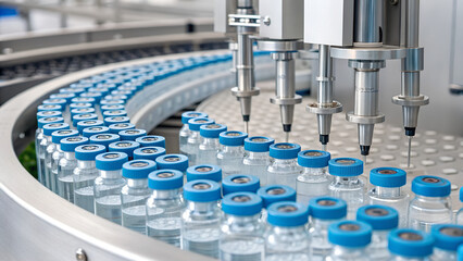 Abstract minimalist blue background. Linear neon frame with glowing rounded corners. 3d rendering
