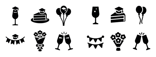 Graduation Celebration Icons