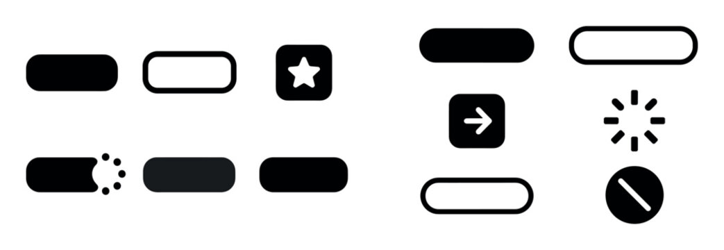 Minimalist Button Icon Set