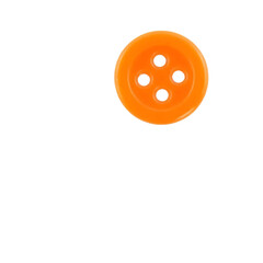 Fototapeta premium Orange button bead isolated on transparent background