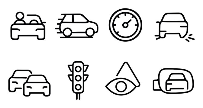 Minimalist Speed Limit Icons