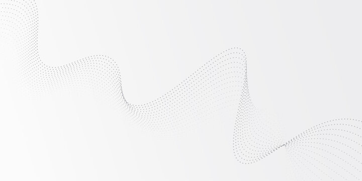 Line dpts concept and Grey background background with flowing particles. Dots poppuler