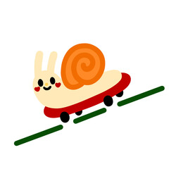 snails on the skateboard 
