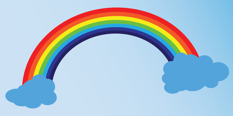 Rainbow icon. Flat style. Vector icon