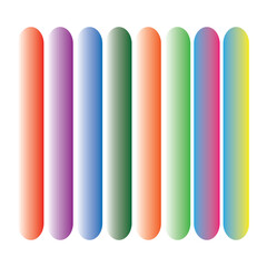 colorful gradient rounded vertical bars vector background, modern abstract design elements for web and graphic projects