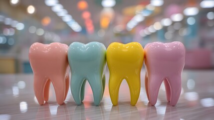 Colorful Ceramic Teeth Models for Dental Education and Marketing