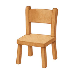 Fototapeta premium PNG Simple wooden children's chair.