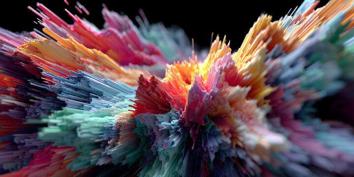 Glitch Overlay Stock Image In Black Background