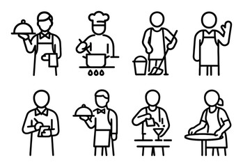 Restaurant Worker Icons