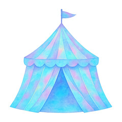 PNG Whimsical colorful circus tent illustration.