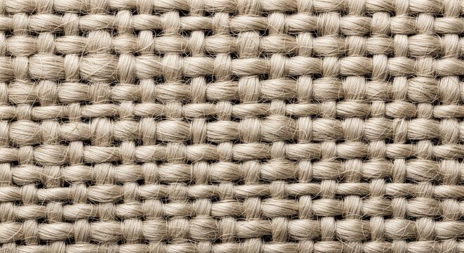 Detailed macro view of coarse fabric texture, showcasing its durable woven fibers