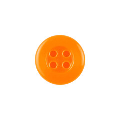 Fototapeta premium Orange button bead isolated on transparent background