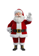 santa claus waving isolated
