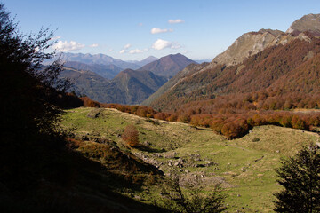 Plateau de Coumebière dans l'Ariège en automne